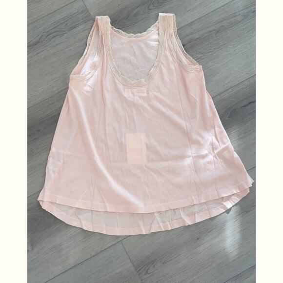The GREAT. Sleep The Lace Slouch Sleep Tank Dusty Rose size 0 NWT XS - Picture 2 of 3
